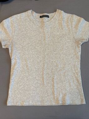Vintage Brandy Melville Light Heather Gray Crewneck Baby T
